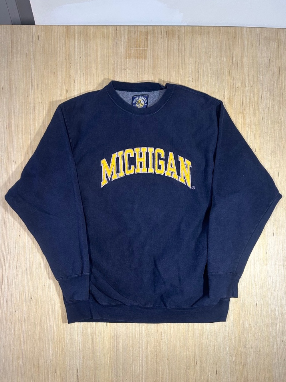 Steve and Barrys Michigan Wolverines Sweatshirt 2XL Navy Blue Crewneck Vintage